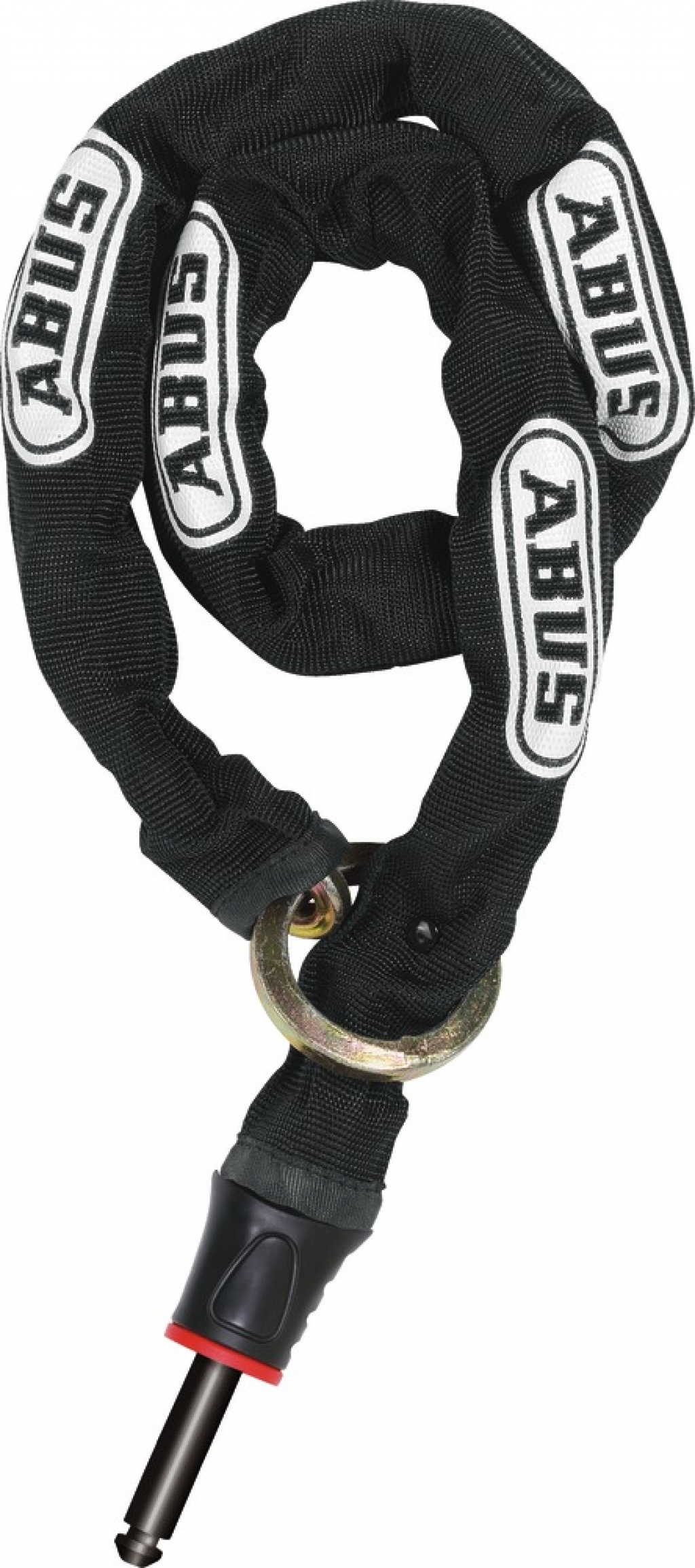 Цепь для замка на раму ABUS 5850/5650/4960 Chain 6KS/130, черная, белый логотип фото 