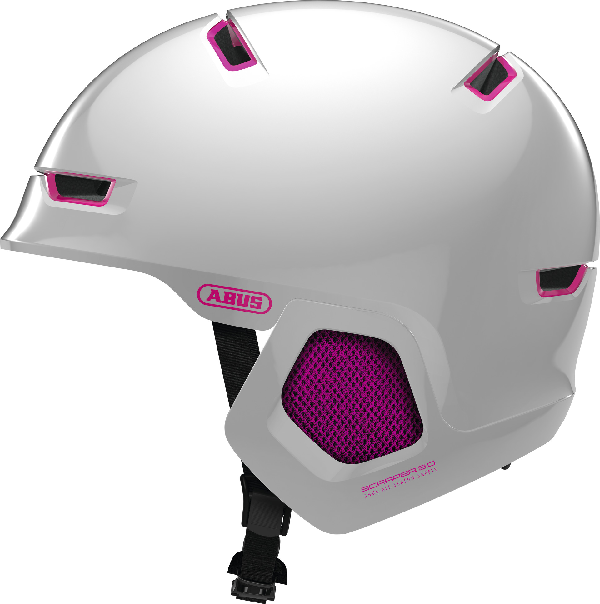 Шлем ABUS SCRAPER 3.0 ERA, размер M (54-58 см), Pearl White, белый фото 