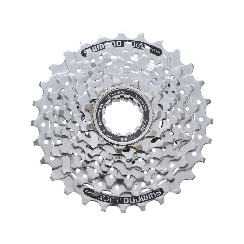 Касета 8-k 11-28T SHIMANO CS-HG51-8 silver фото 