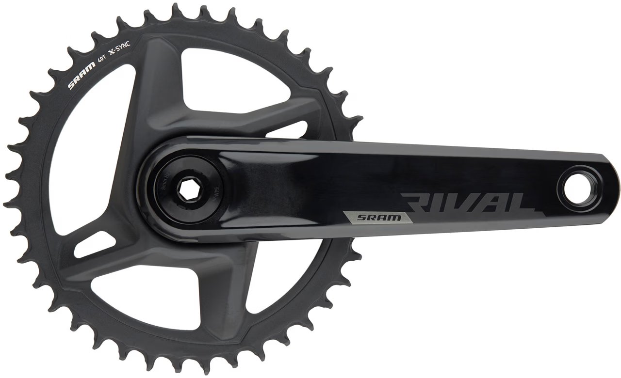 SRAMライバル 1×11S ブラケット＆RD＋Bプーリー Комплект шатунів Sram RIVAL 1 DUB, 175мм, 42т, чорні (OEM