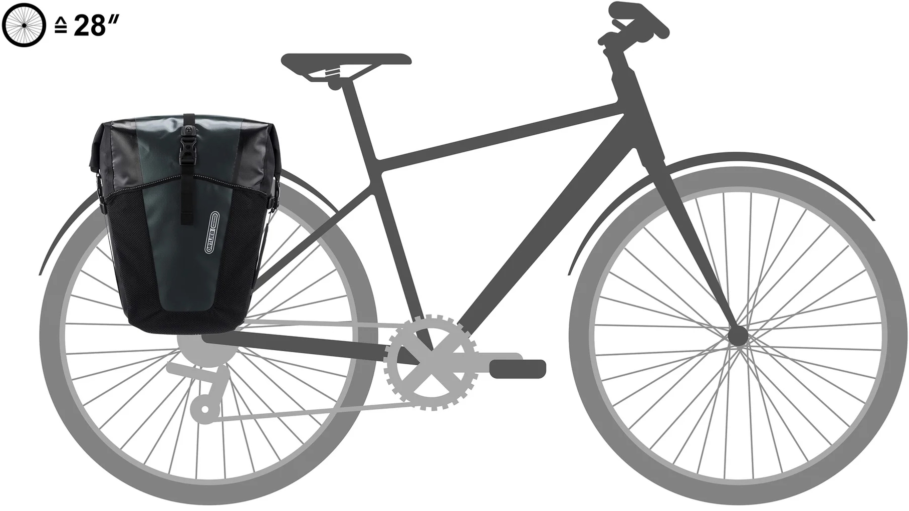 Гермосумка велосипедная Ortlieb Back-Roller XL, QL2.2, Asphalt-Black, 35+4 л фото 8