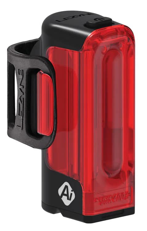 Мигалка задня Lezyne STRIP PRO Ai ALERT 400+, 400 люмен, 7 режимів, режим гальмування 150 люмен, зарядка USB-C, чорна фото 