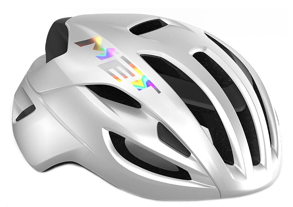Шлем Met RIVALE MIPS CE размер M (56-58), white holographic glossy, белый голографичный глянцевы фото 