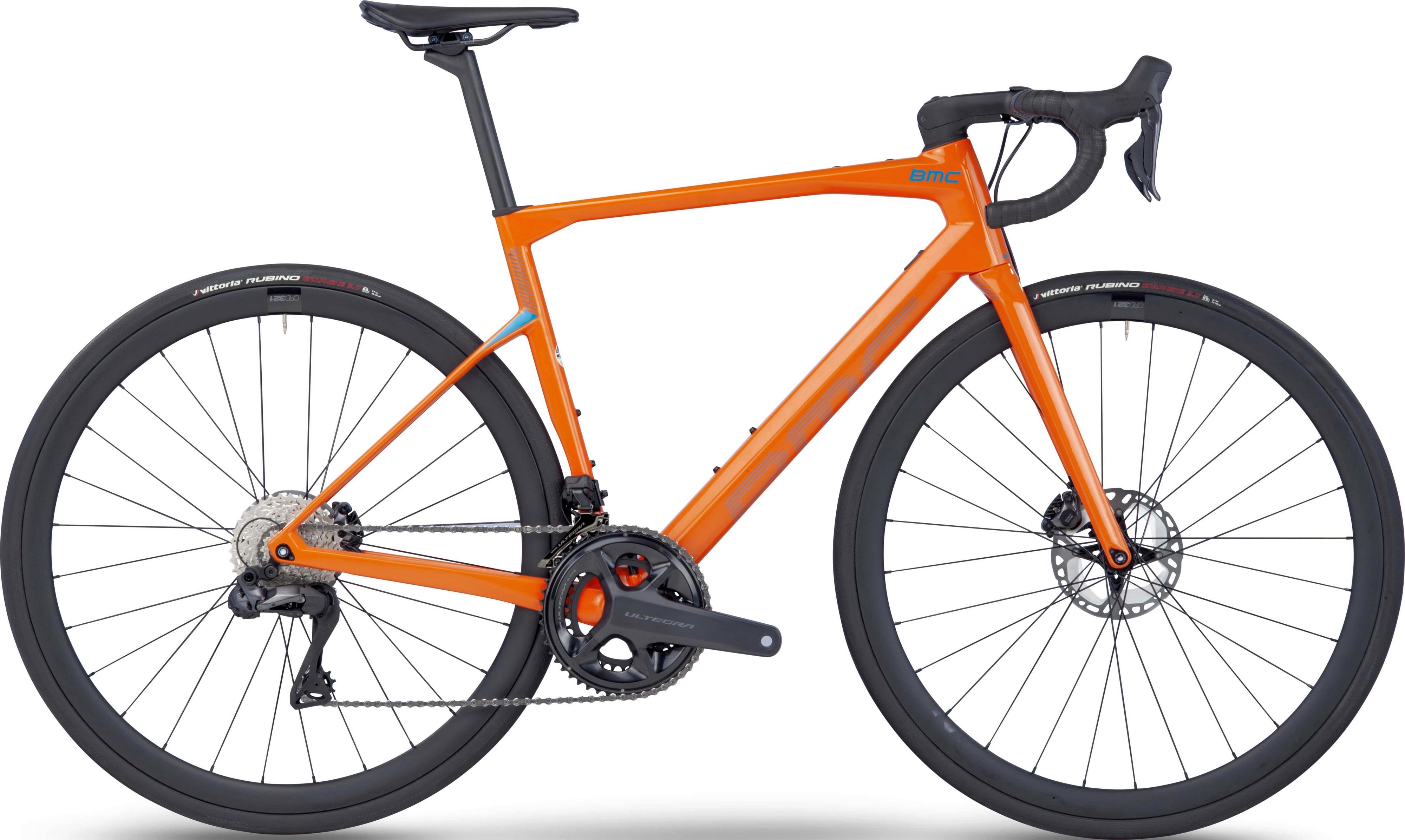 Велосипед 28" BMC Roadmachine ONE Carbon Di2 рама - 56 Apricot & Petrol Blue A4 фото 