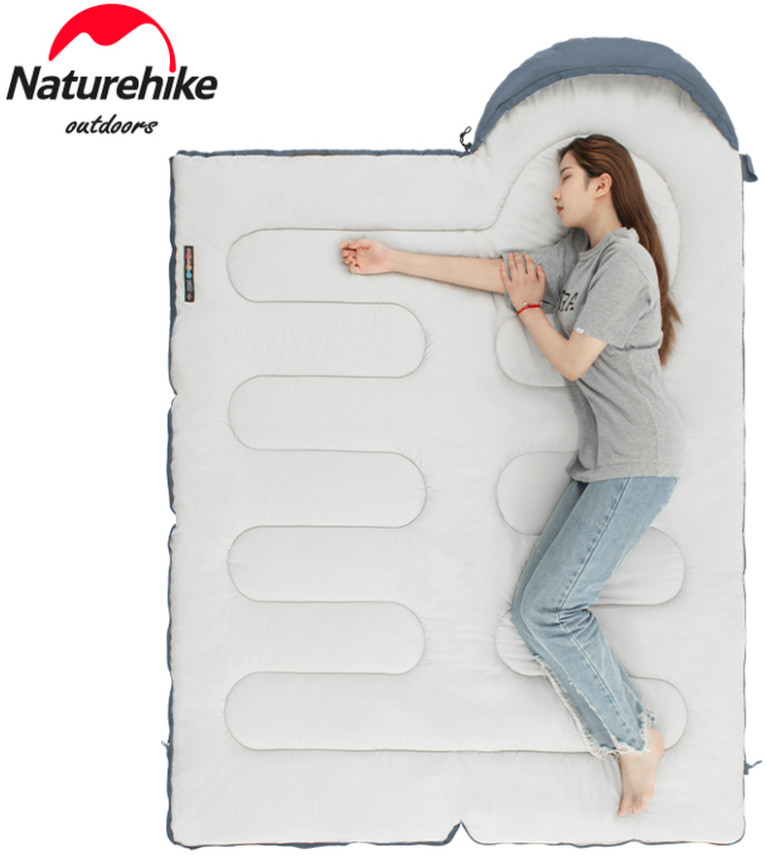 Спальный мешок Naturehike Y150 NH21MSD08, левый, темно-голубой фото 2