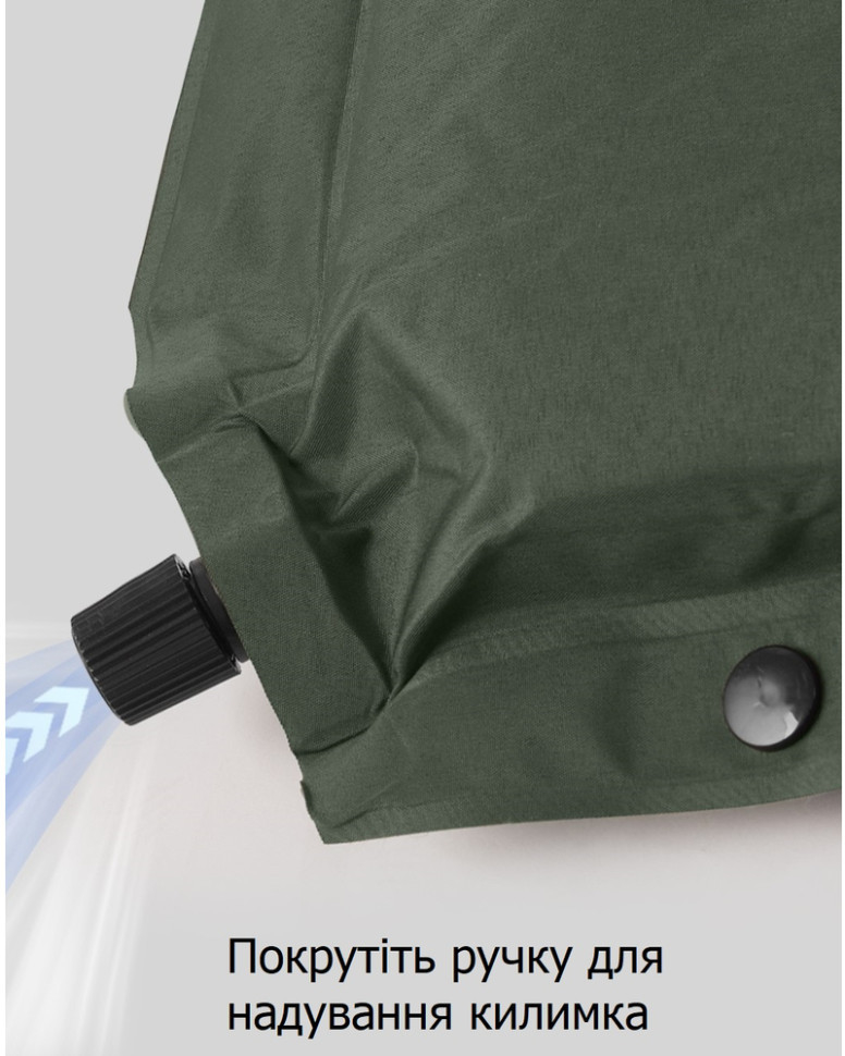 Коврик самонадувной Naturehike CNK2450WS020, 200х63х10 см, темно-зеленый фото 5