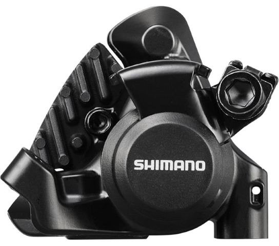 Тормоз дисковый механический Shimano BR-RS305-R, FLAT MOUNT, задний, колодка L03A RESIN PAD(W/FIN) фото 