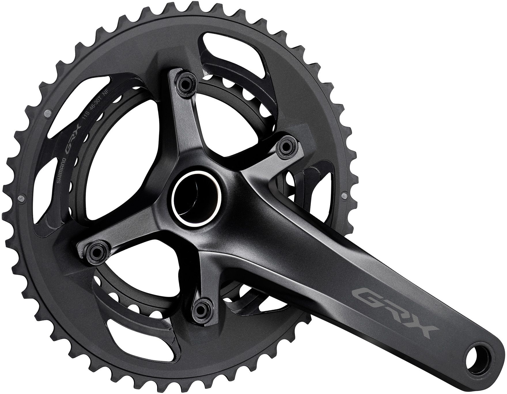 Шатуни Shimano FC-RX600-10-2 GRX, 175 мм, 2x10-шв., 46x30, інтегрована вісь, без каретки фото 