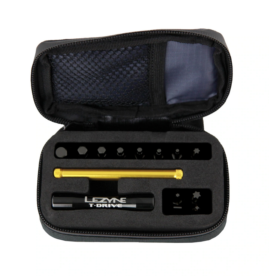 Ключ торцевий Lezyne T-DRIVE з бітами 2/2.5/3/4/5/6/8/T10/T30/T25/P2/SL4, в чохлі фото 1