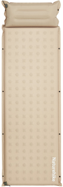 Коврик самонадувной Naturehike CNK2550WS025, с подушкой, 200х65х6 см, бежевый фото 
