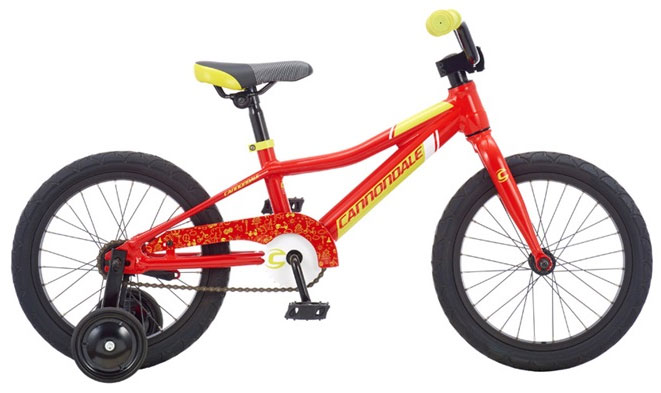 Велосипед 16" Cannondale BOYS SS красный с желтым фото 