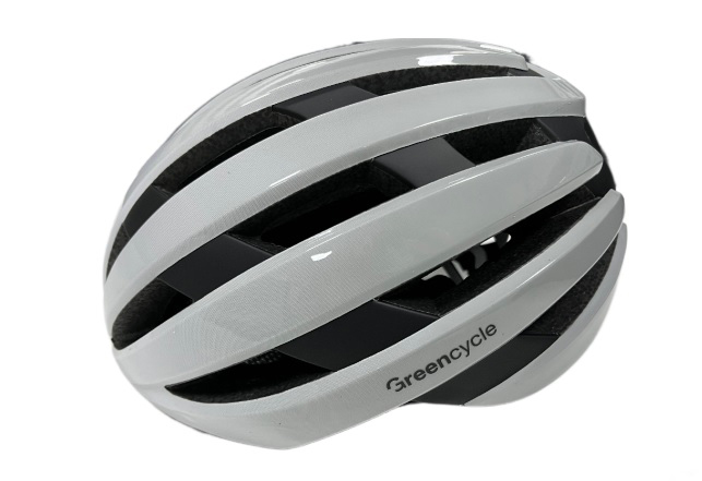 Шлем Green Cycle Alleycat RS размер 58-61см бело-серый глянец фото 