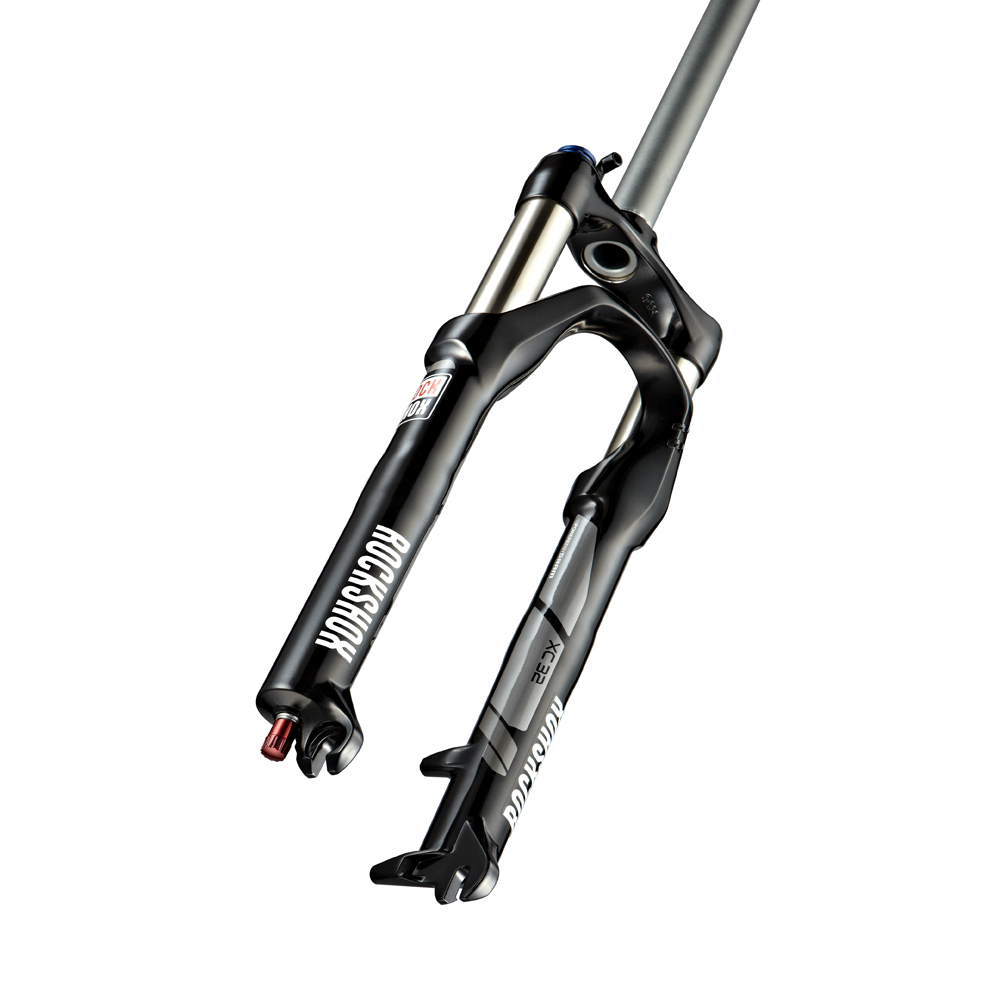 Вилка 26"  аморт. под диск Rock Shox XC-32 TK Solo Air ход-100 шток 265mm, с выносным локаутом, черно-серая фото 