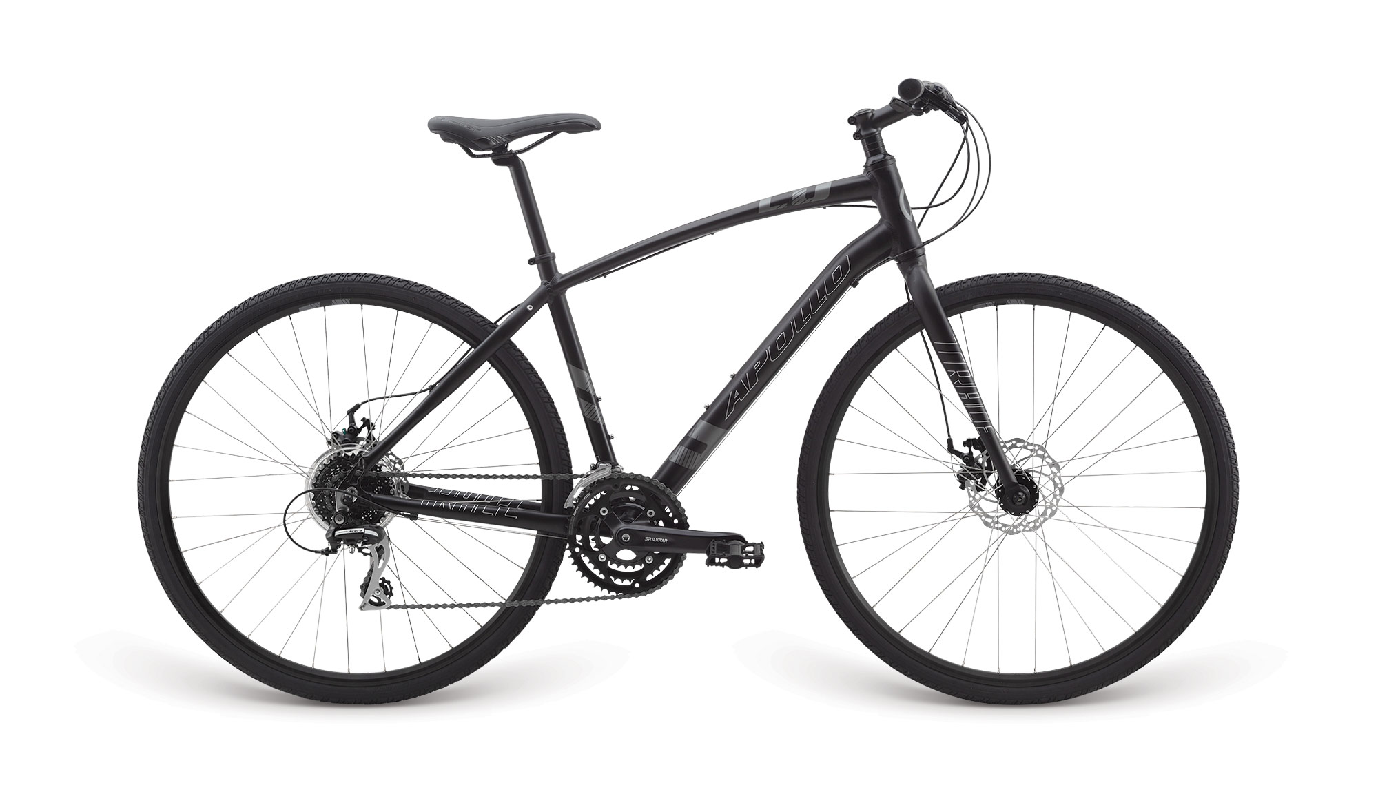 Велосипед 28" Apollo TRACE 20 рама - M matte Black / matte Charcoal / matte Silver фото 1