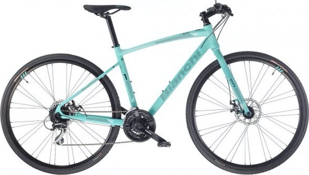 Велосипед 28" Bianchi CITY C-SPORT 1 ALTUS 24S DISC MECH рама - 51 см Celeste A1 фото 