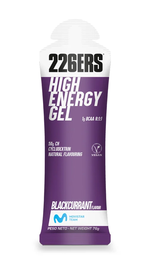 Гель 226ERS High Energy 50г углеводов BCAA черная смородина 76г фото 