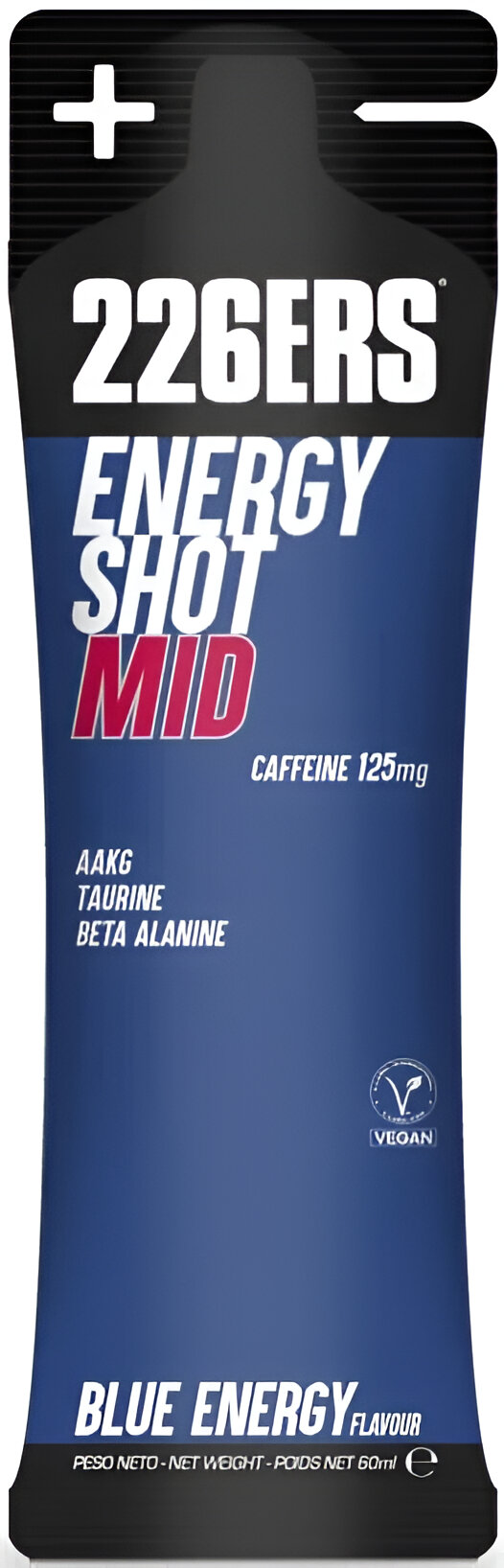 Гель 226ERS Energy Shot MID 125мг кофеина синяя энергия 60г фото 