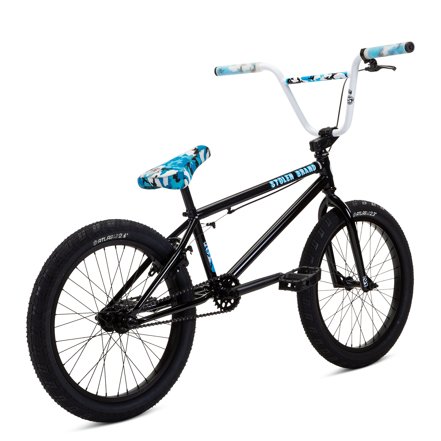 Велосипед 20" Stolen STEREO 20.75" BLACK W/ SWAT BLUE CAMO (FM seat) A2 фото 3