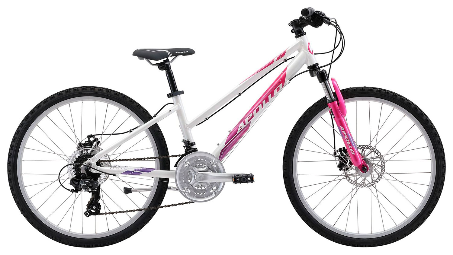 Велосипед 24" Apollo VERVE  gloss White / gloss Pink / gloss Lavender фото 