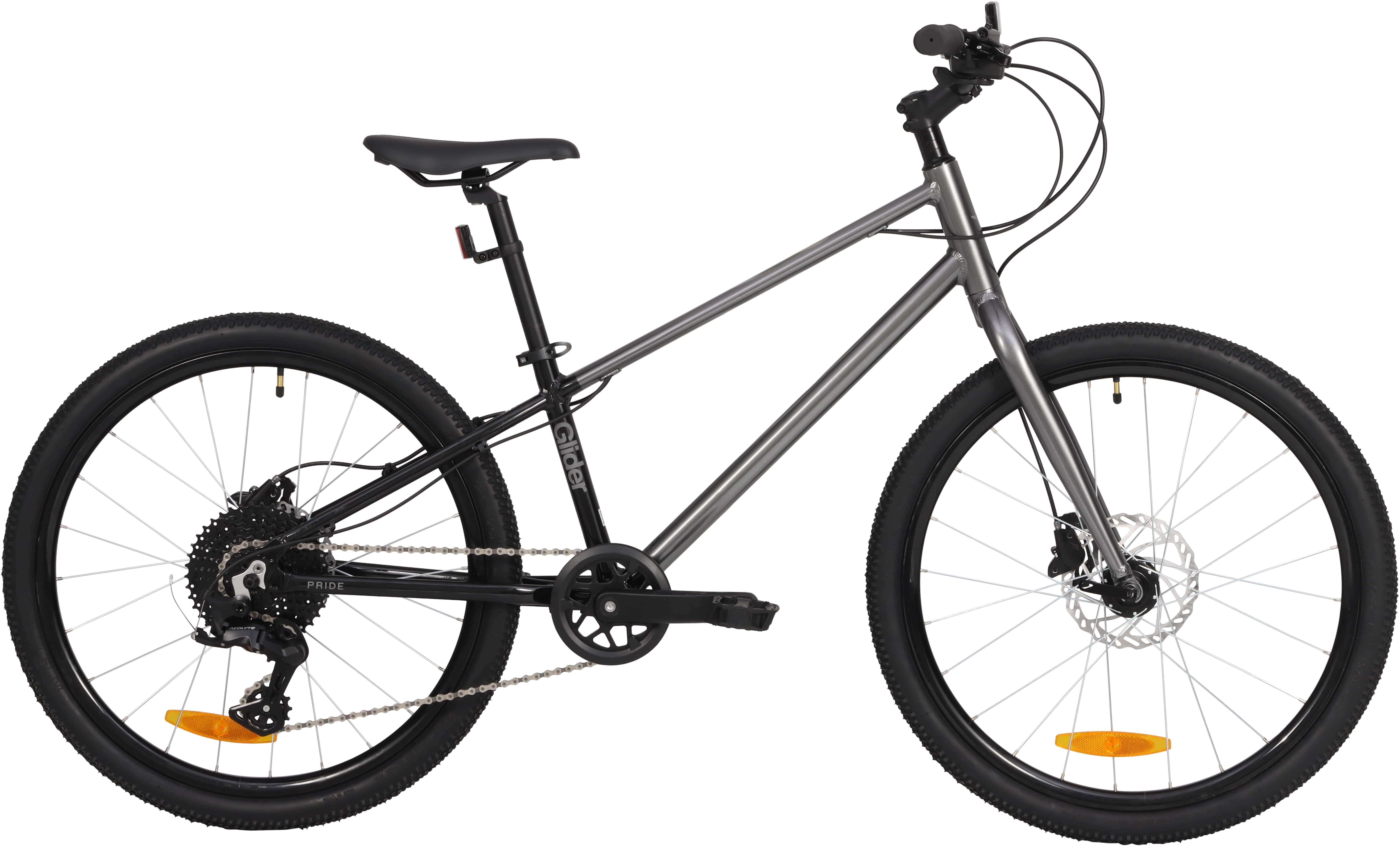 Велосипед 24" Pride GLIDER 4.2 темно-сірий A5 фото 