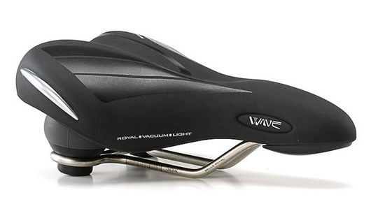 Седло Selle Royal Premium Moderate Wave, женское, черные OXE рейлы, шкала установки, вставки эластомера фото 
