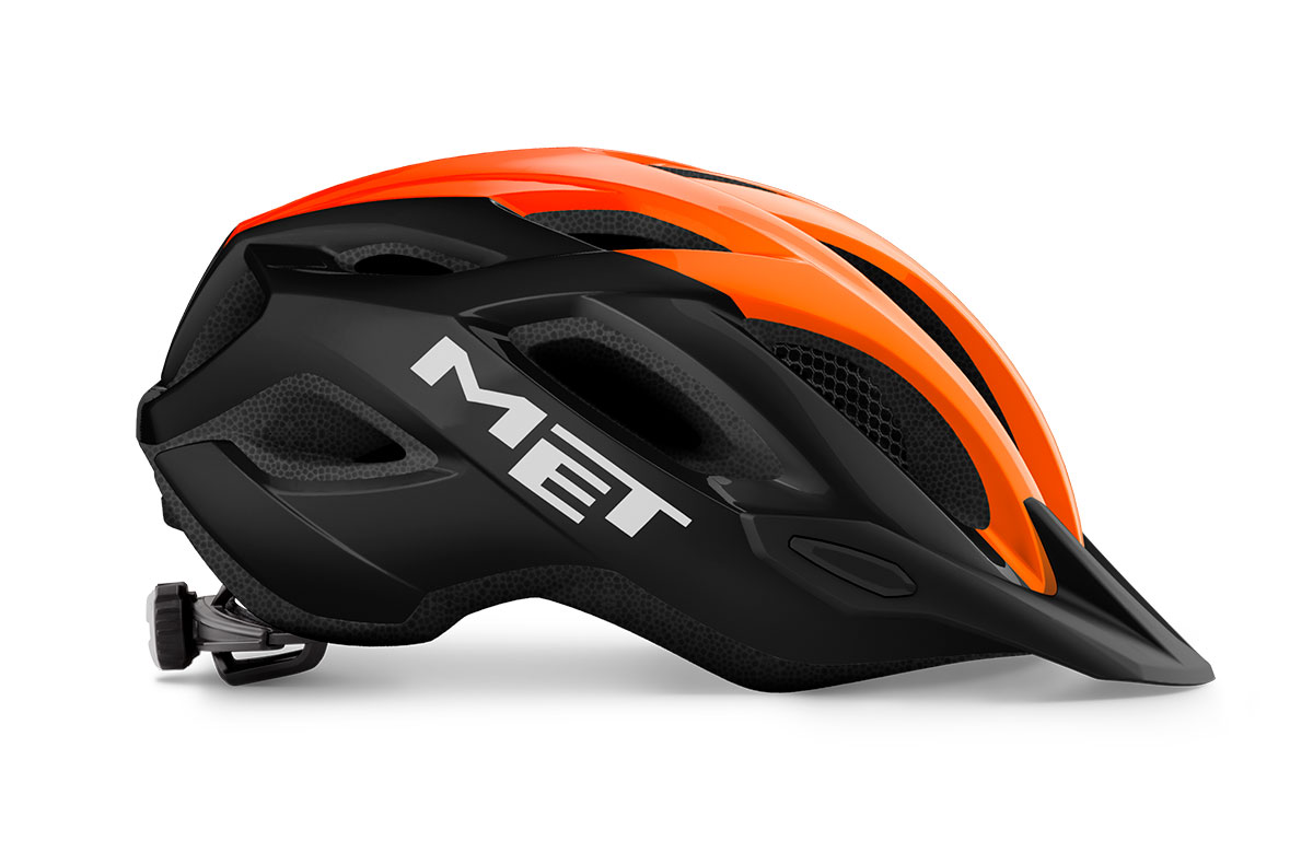 Шолом Met CROSSOVER CE розмір XL (60-64), black orange glossy, чорно-оранжевий гянцевий фото 2