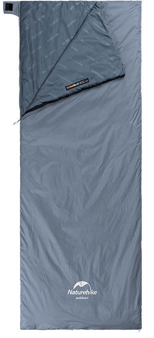 Спальний мішок Naturehike Ultralight LW180 NH21MSD09, правий, розмір XL, сіро-синій фото 