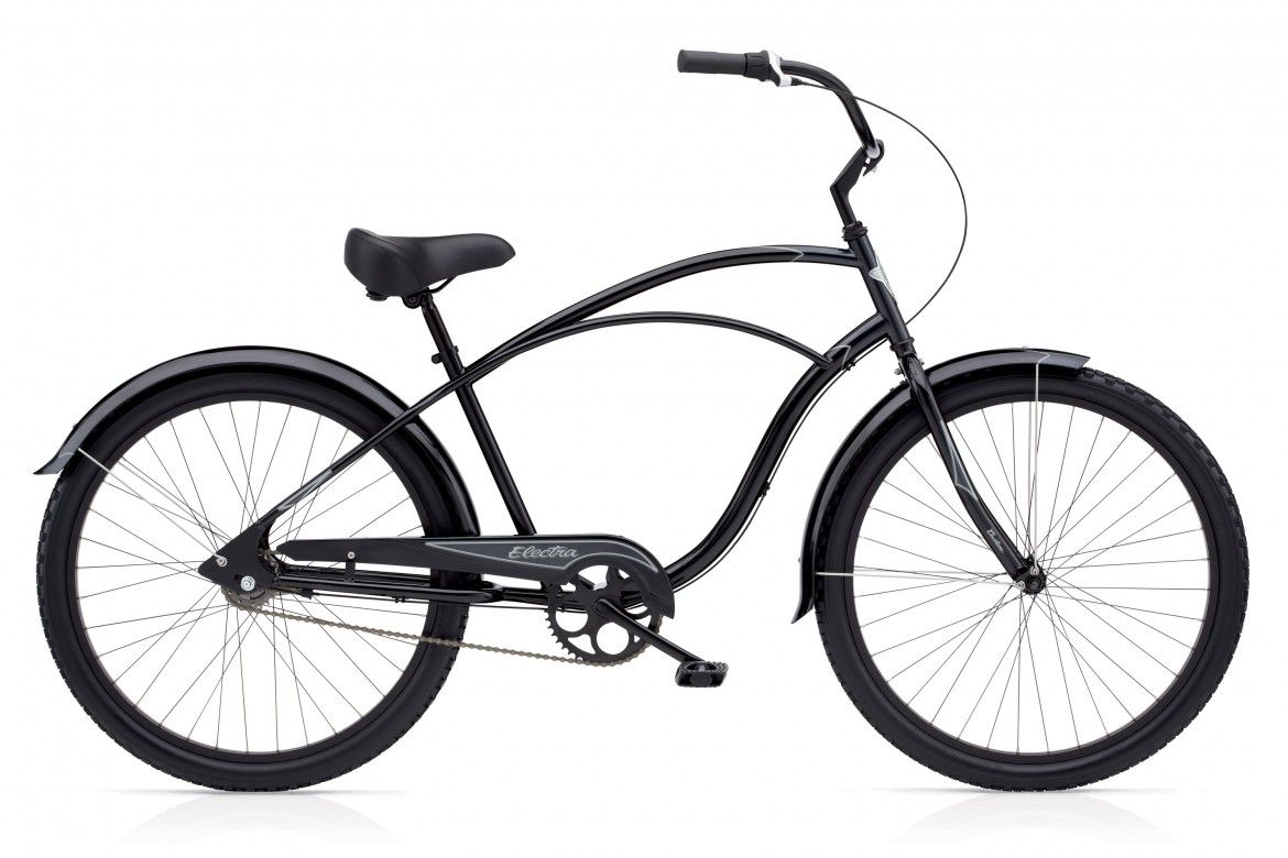 Велосипед 26" Electra Cruiser Custom 3i Men's black/grey
