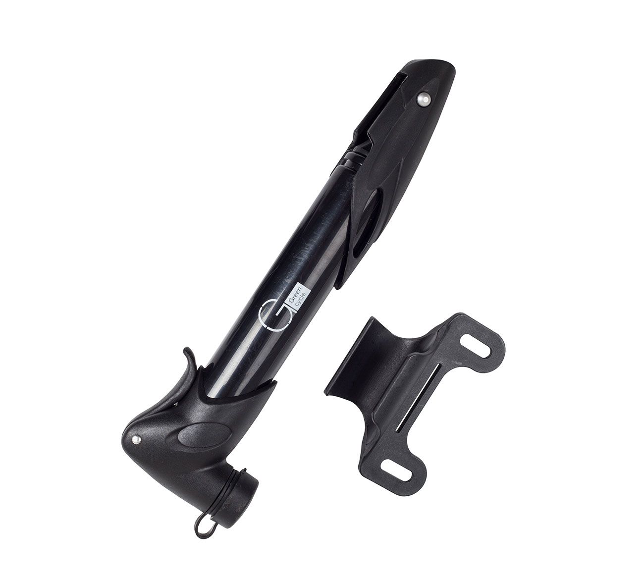 Мининасос Green Cycle GPM-077 пластиковый, presta+schreder, черный фото 