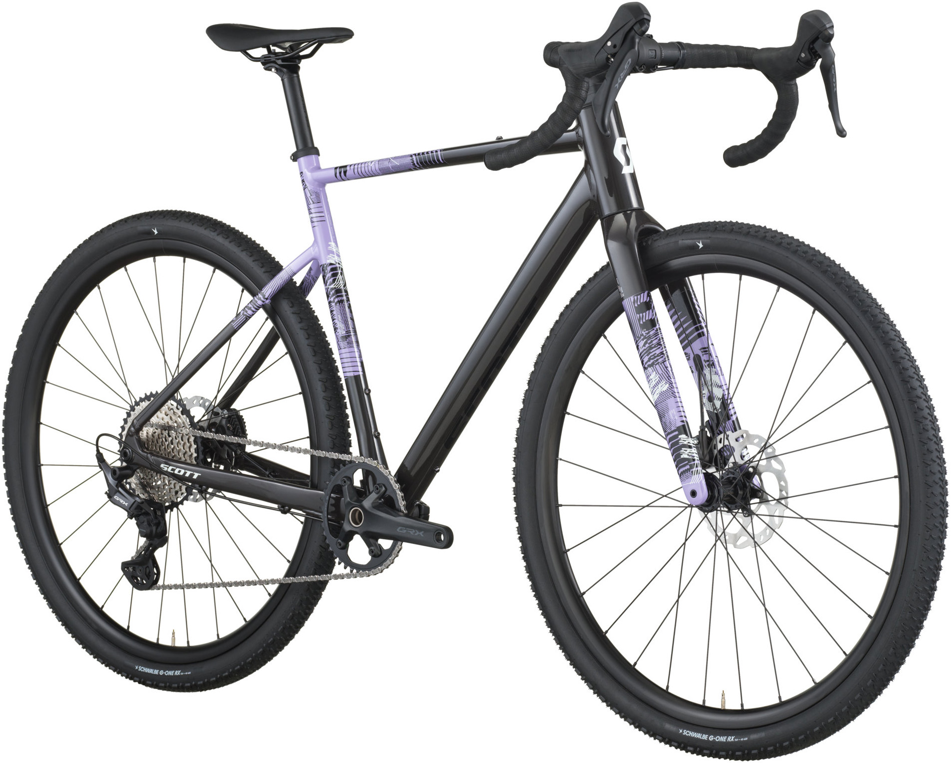 Велосипед 28" Scott SPEEDSTER GRAVEL 10 рама - L Carbon Black / Tulip Purple B6 фото 2