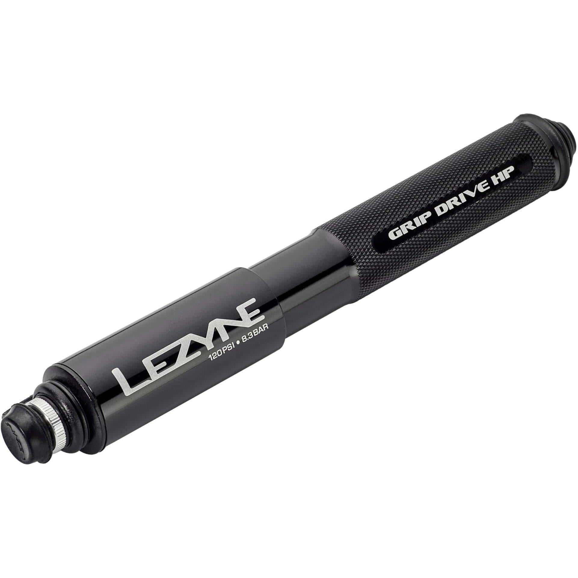 Мінінасос Lezyne GRIP DRIVE HP - S, алюмінієвий, 120psi, FV/AV/DV, чорний фото 