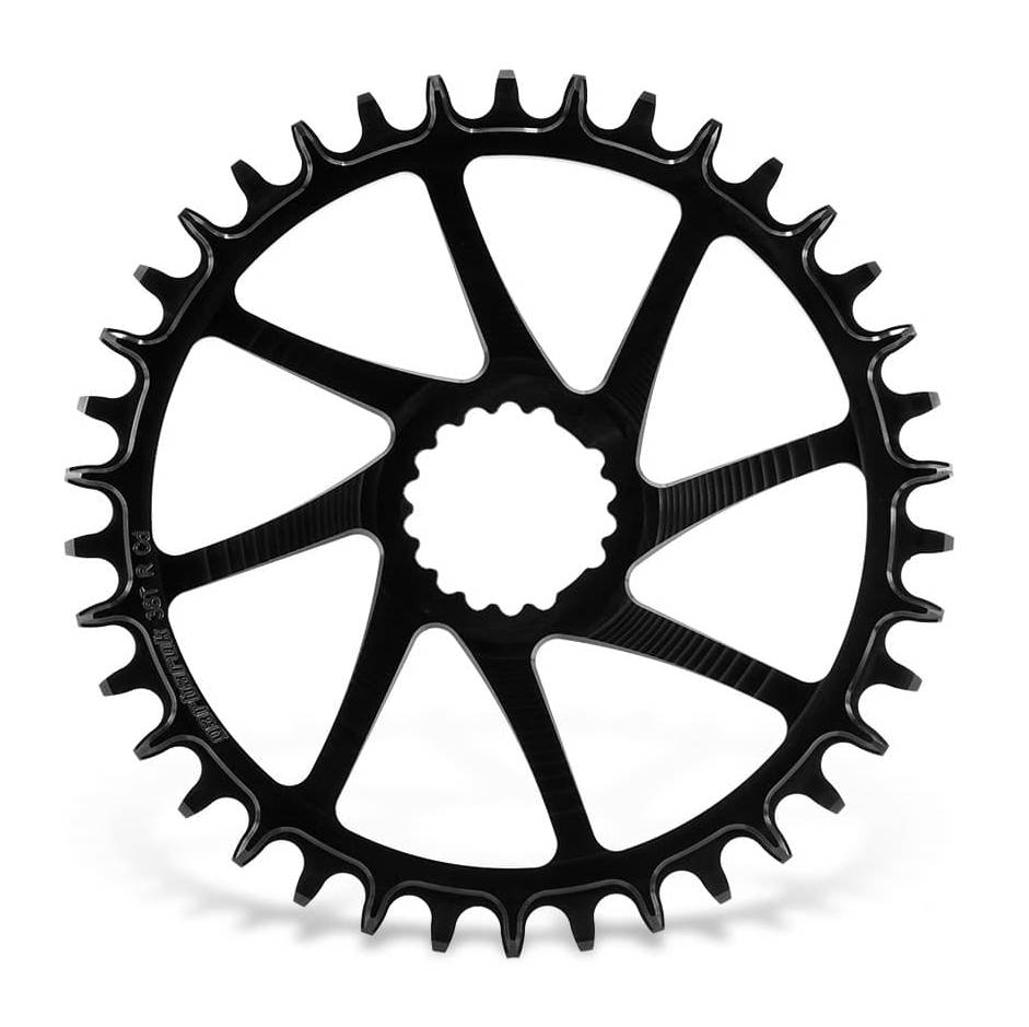 Зірка Garbaruk, direct mount, AL 7075-T6, narrow-wide, 38 зубів, чорна (сумісна з Cannondale Hollowgram Si/Si 2016, SiSl2) фото 