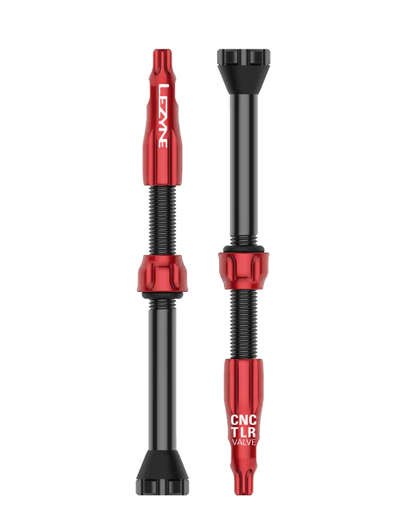 Ниппель для бескамерки Lezyne CNC TLR VALVE 44 мм, красный фото 