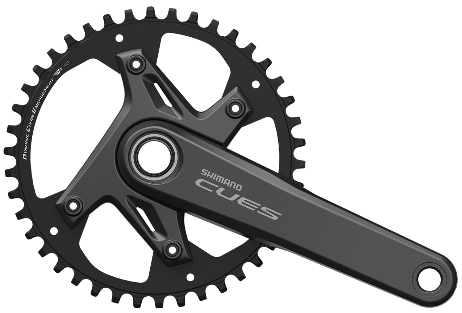 Шатуны Shimano FC-U6030-1 CUES, Hollowtech II, 175 мм, 1x9/10/11-ск., 42T фото 1