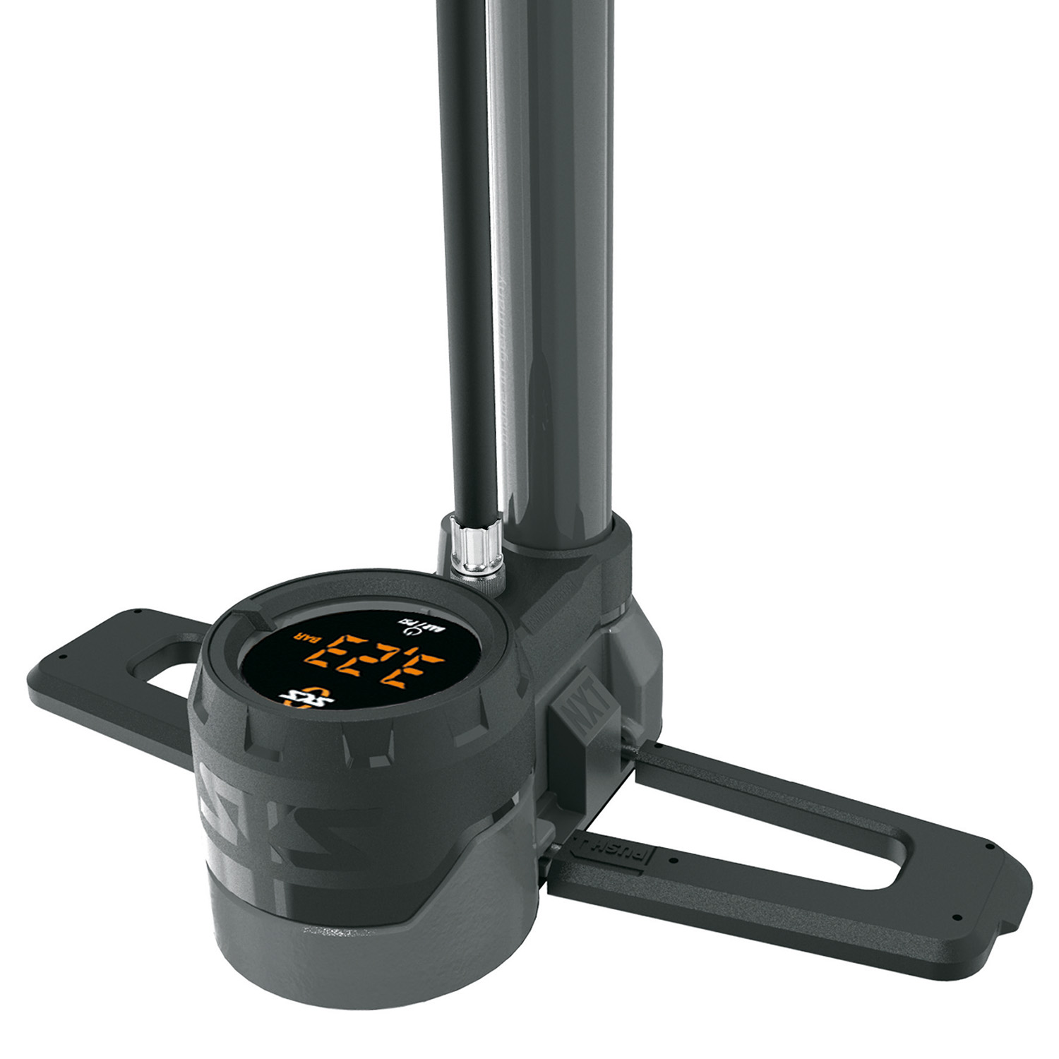 Насос напольный SKS RENNKOMPRESSOR NXT DIGI, электронный манометр, presta/schrader, 230 psi / 16 bar фото 2