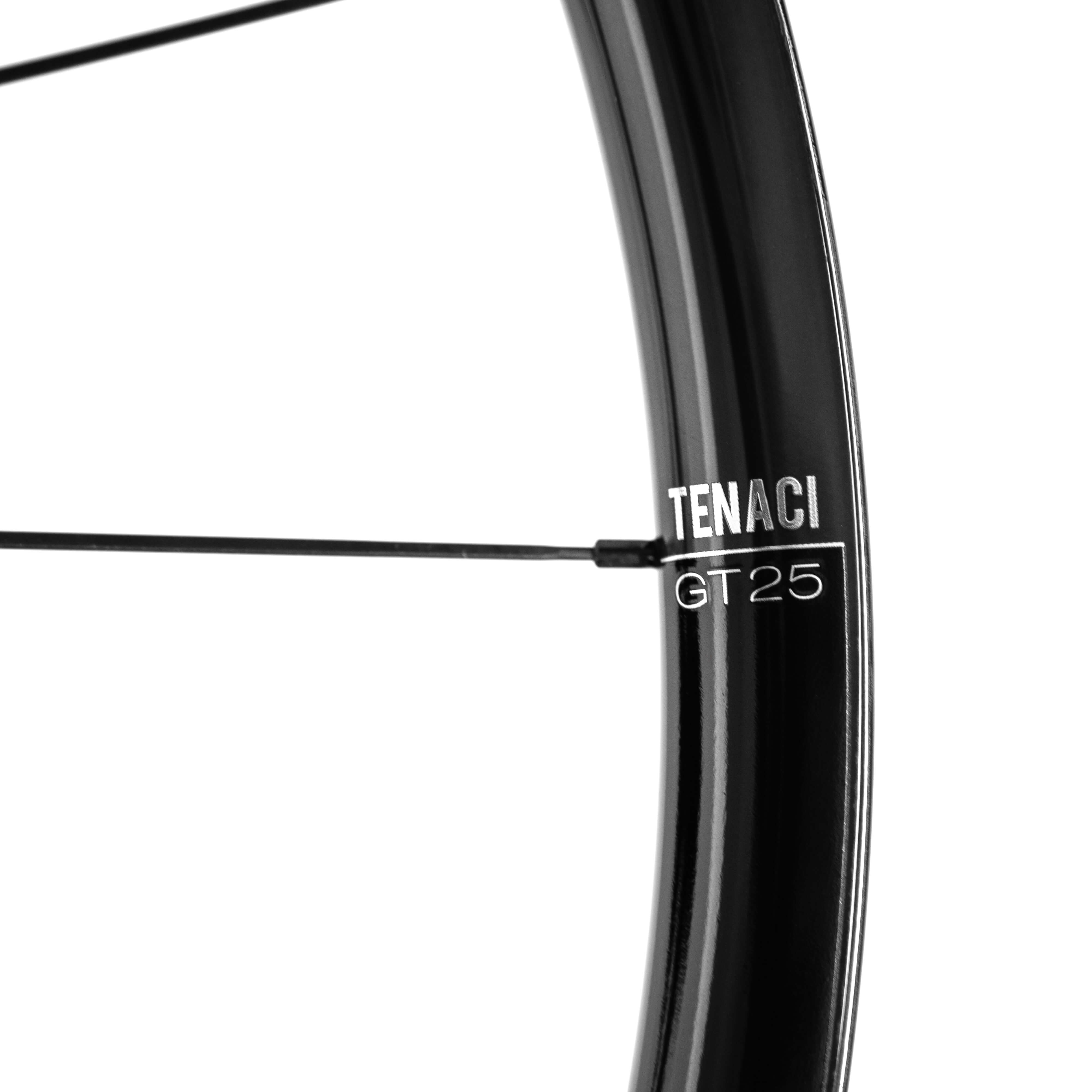 Колесо пер. + задн. 28" ERE TENACI GT25 CARBON, Gravel, 100x12/142x12, CL, HG11, tubeless, чорний сатин фото 4
