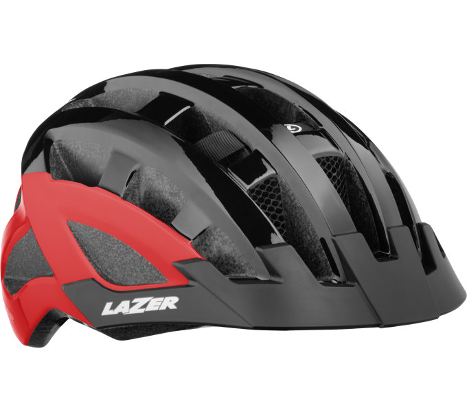 Шолом LAZER Compact dxl, чорно-червоний фото 