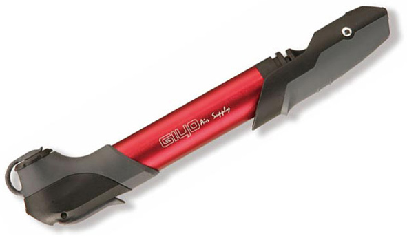 Мининасос GIYO GP-96A со складной Т-ручкой, под два типа клапана AV+FV, пластик, красн.   фото 
