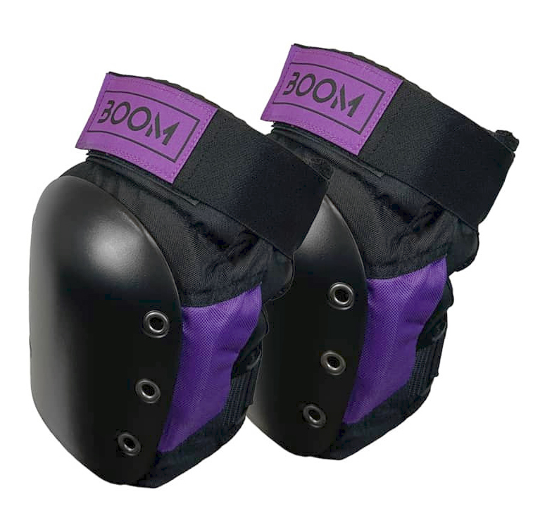 Захист для колін Boom Solid Black/Purple L фото 