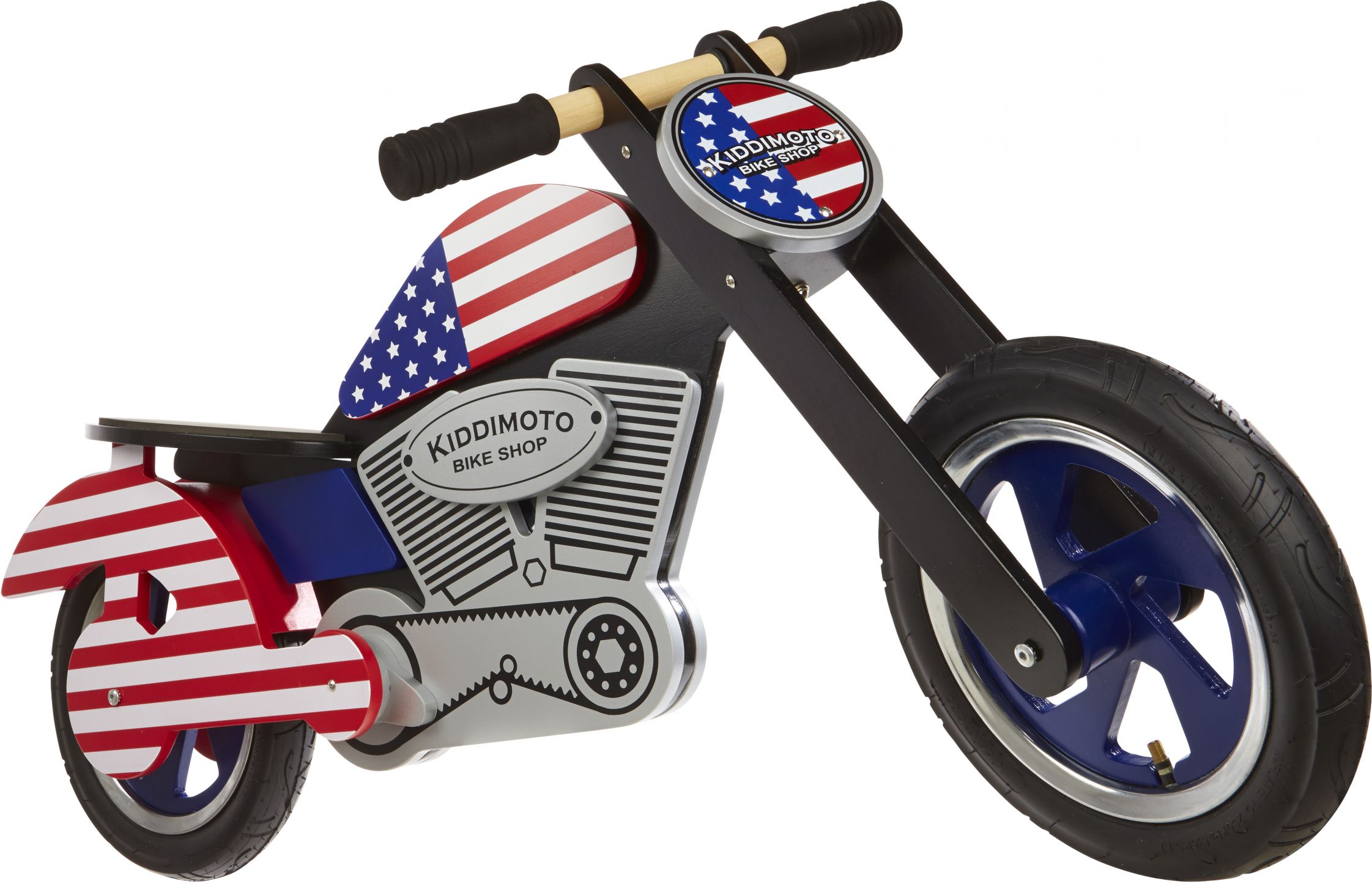 Беговел 12" Kiddimoto Chopper USA деревянный фото 