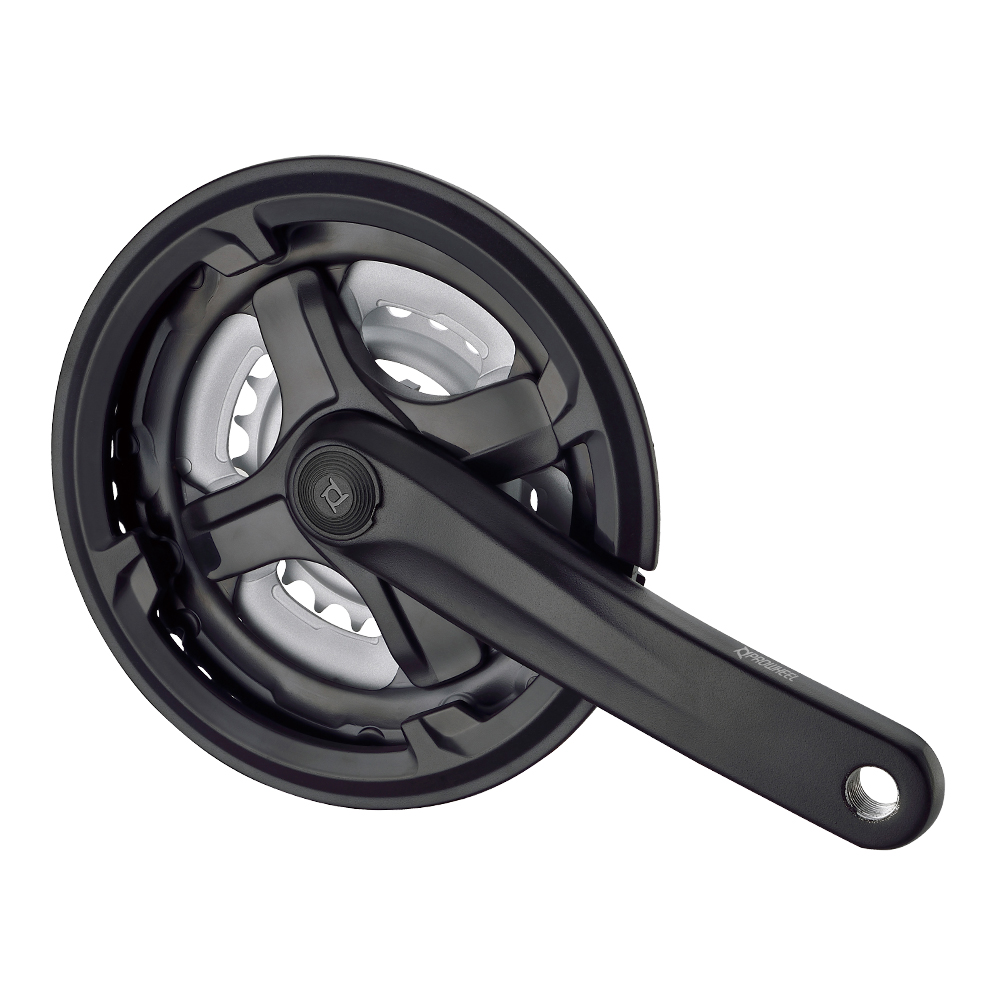 Фотографія Комплект шатунів PROWHEEL TA-CM68, 175mm, 24/34/42T, захист ланцюга, зірки сталь, під квадрат, black 1 Комплект шатунів PROWHEEL TA-CM68, 175mm, 24/34/42T, захист ланцюга, зірки сталь, під квадрат, black фото 1