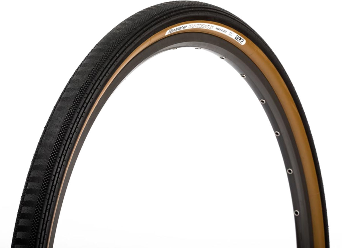 Покрышка 700x38C Panaracer GRAVELKING SS 1st Gen, черная с коричневой боковиной фото 
