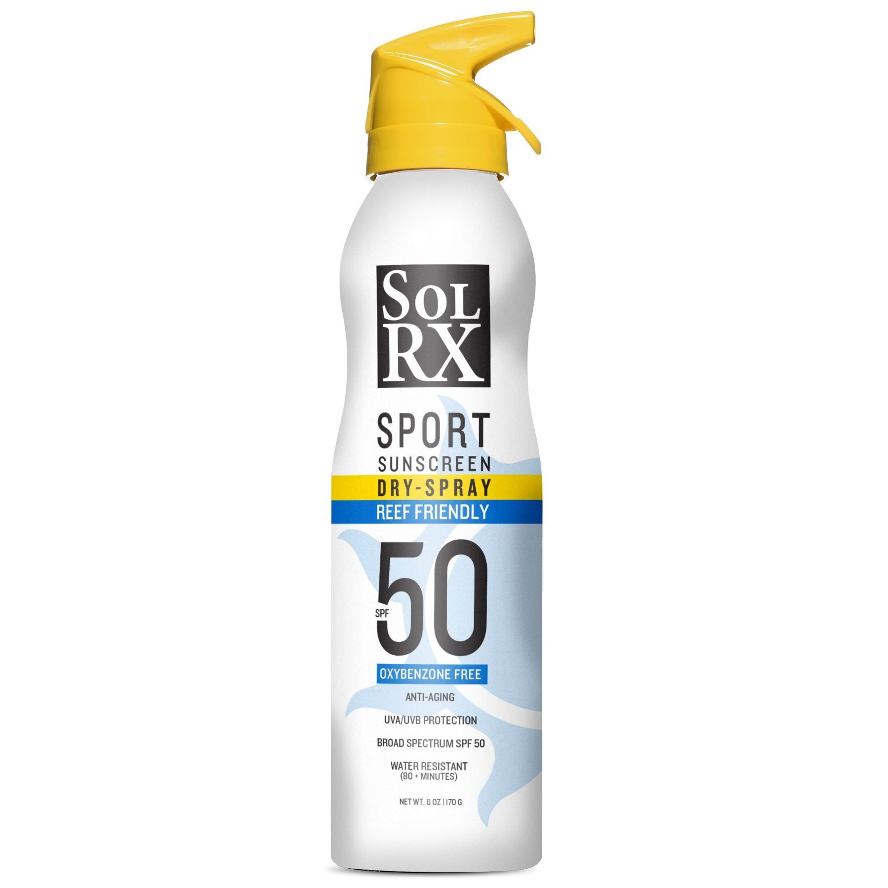 Спрей солнцезащитный сухой SolRx Sport SPRAY SPF 50, 170 г фото 
