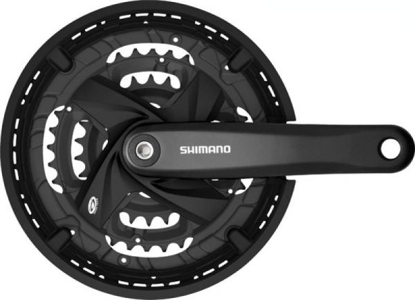 Шатун Shimano FC-M371-L 44х32х22T, под 9ск. 175мм, пластиковая защита black фото 