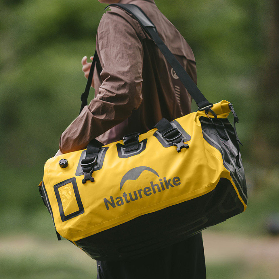 Сумка дорожня водонепроникна Naturehike CNK2450XB015, 40 л, жовта фото 6