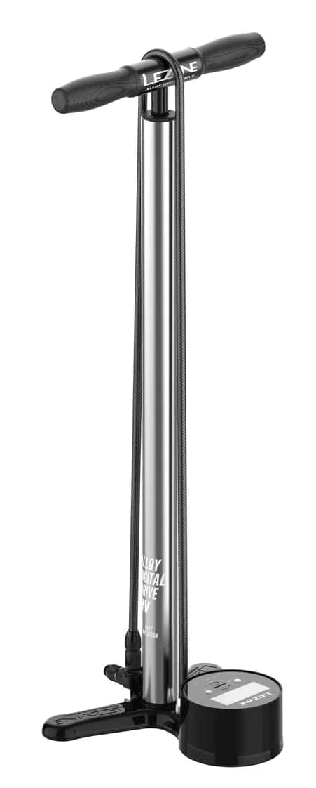 Насос напольный Lezyne ALLOY DIGITAL DRIVE HV, с манометром 3,5", 100psi, серебристый фото 