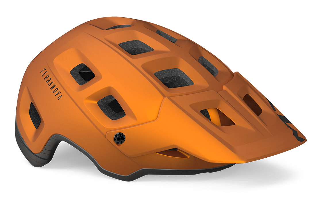 Шлем Met TERRANOVA CE размер S (52-56), orange titanium metallic matt, оранжево-серый металлик матовый фото 