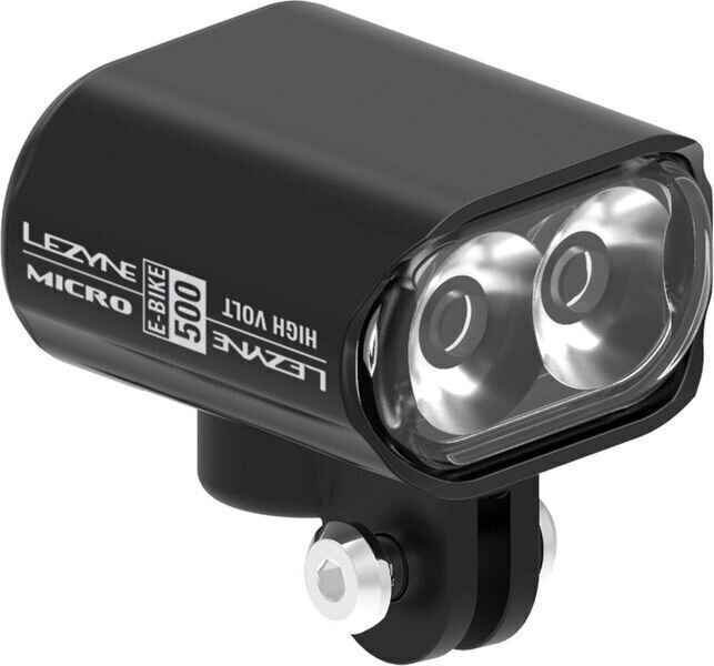 Фара передня для електровелосипеда Lezyne EBIKE MICRO DRIVE 500 HIGH VOLT, 500 Лм, чорна фото 2