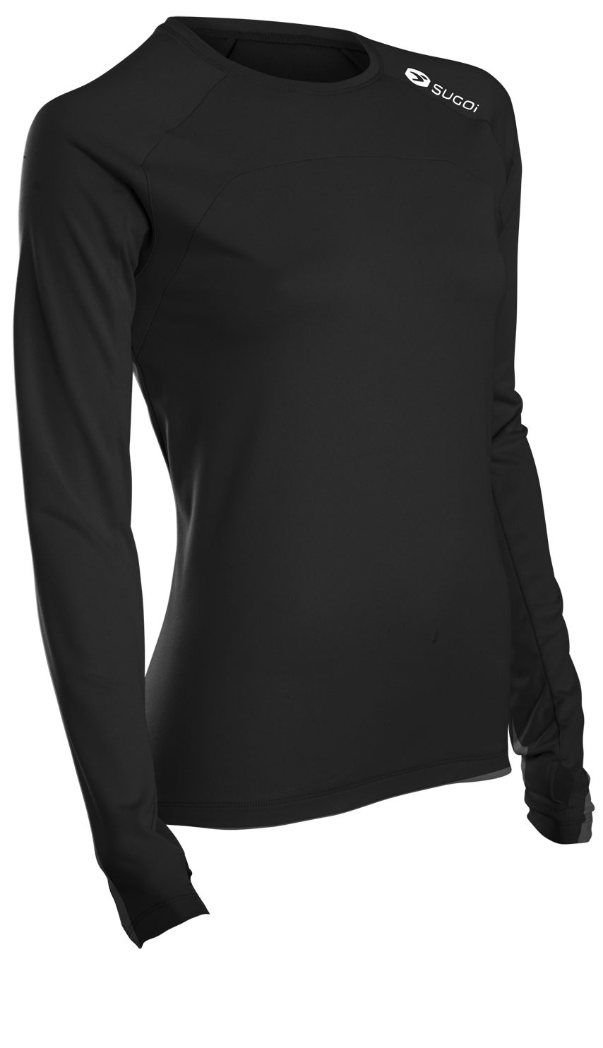 Термофутболка Sugoi CARBON L/S, женская, black (черная), XS фото 