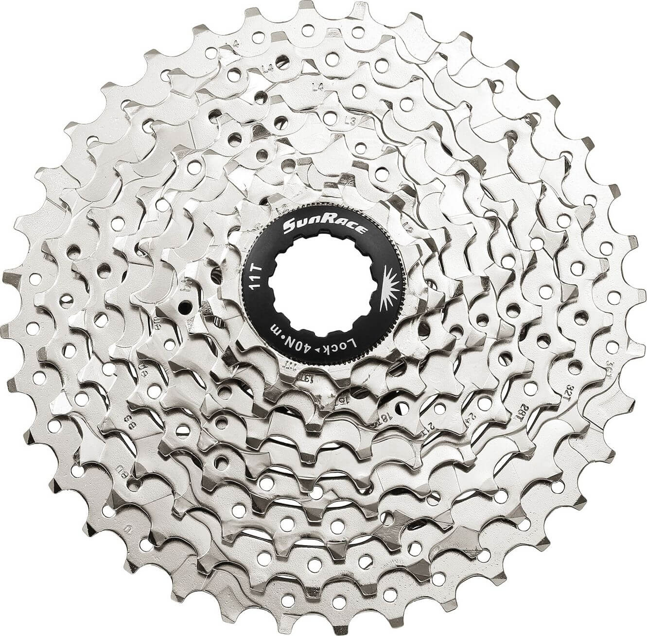 Кассета 9-k 11-40T SUN RACE MTB M980 Nickel фото 